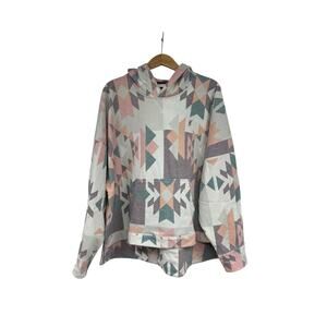 Hooey Sweatshirt Oversized Womens Pink Aztec Hooded Western Southwest Size XXL